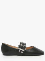 Ballerinas Met Riempjes Uit Leder Steve madden Zwart women 11004770